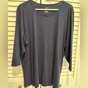 CJ Banks Dark Gray Long Sleeve Top